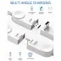 Wireless Charger 2 in 1 for iPhone/iWatch/Airpods Portable Adjustable Magnetic Cableless Compatible for AirPods/AirPods Pro/Apple Watch Series 5/4/3/2 & iPhone 11/11 Pro/XR/XS/XS Max/X/8/8 Plus/7