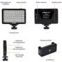 Commlite CM-L50 LED Camera Video Light, 50 LED 5700-6000K Dimmable Mini Panel Light for Smartphones and Cameras, fit for Canon, Sony, Nikon, iPhone, Samsung, Huawei and More