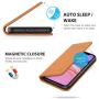 SHIELDON iPhone 11 Pro Case, iPhone 11 Pro Wallet Auto Sleep Wake Genuine Leather Magnetic Folio Cover with Kickstand RFID Card Slot, Shockproof Cover Compatible with iPhone 11 Pro (5.8 Inch) - Brown