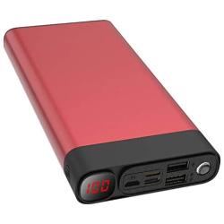 Power Bank 30000mAh 2USB Ports/Flashlight Portable Phone Charger Quick Charge Phone Tablet(RED_30000mAh)