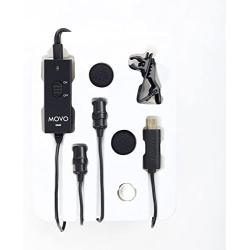 Movo GM2 Dual-Capsule Battery Powered Lavalier Lapel Clip-on Omnidirectional Condenser Microphone for GoPro HERO3, HERO3+ and HERO4 Black, White and Silver Editions