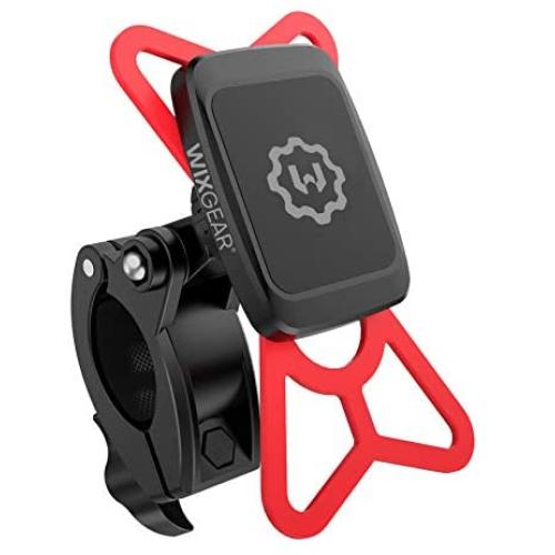 WixGear Universal Magnetic Bicycle & Motorcycle Handlebar Phone Holder for Cell Phones and GPS with Fast Swift-Snap Technology,