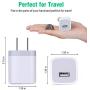 One Port Wall Charger,2 Pack Ehoho 1A Single Port USB Charging Block Cube Compatible for iPhone XR XS Max 8/7/6S Plus SE/5S/5C, Samsung S10 S10 Plus S10e S9 S8, LG, HTC, Sony, Motorola, Android Smart