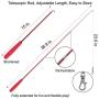 MeoHui 11PCS Retractable Cat Feather Toy Set, Interactive Cat Toys Wand with 2 Poles & 9 Attachments Worm Bird Feathers, Cat Feather Teaser Wand Toy for Kitten Cat Having Fun Exercise Playing