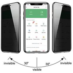 iPhone 11 Pro Max Case, ZHIKE Anti-Peep Magnetic Adsorption Case Front and Back Tempered Glass Full Screen Coverage One-Piece Design Flip Privacy Cover (Anti Spy-Clear Black)