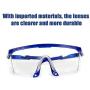 Decdeal Protective Goggles Multi-function Closed Safety Glasses Saliva Splashing and Anti-Fog Antisand Windproof Dust Resistant Transparent Outdoor Sport