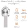Cell Phone Grip,Universal Finger Strap Loop with Stand for Smart Phones,Support Magnetic Car Mount & Wireless Charging(Silver)