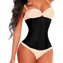 SHAPERX Womens Long Torso Waist Trainer Corsets Latex Waist Cincher Body Shaper Sports Girdle