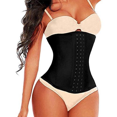 SHAPERX Womens Long Torso Waist Trainer Corsets Latex Waist Cincher Body Shaper Sports Girdle