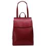 Heshe Womens Leather Backpack Casual Style Flap Backpacks Daypack for Ladies (Wine-R)