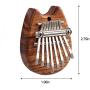 Kalimba Mini 8 Key, Thumb Piano, Solid Finger Piano Mahogany Body