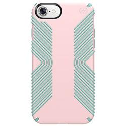 Speck Products 88738-6371 Presidio Grip Cell Phone Case for iPhone 7 - Quartz Pink/Aloe Green