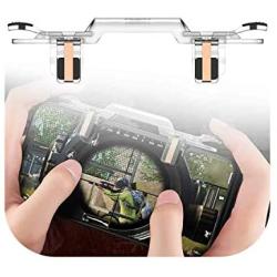 Mobile Game Controller | Pubg Controller Gamepad Copper + Plastic + Silicone Mobile Phone Game Trigger Fire Button Handle for Shooter Controller Dropship