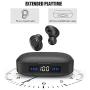 True Wireless Earbuds,Bluetooth 5.0 Headphones with 2000mAh Charging Case LED Battery Display,TWS Stereo Noise Cancelling IPX7 Waterproof in-Ear Built-in Mic Earphones,Deep Bass Headset for Sports