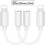 [Apple MFi Certified] Lightning to 3.5 mm Headphone Jack Adapter, 2 Pack 3.5 mm Earphone AUX Audio Converter Compatible for iPhone 11/11 Pro/XS/XR/X 8 7 6, iPad, iPod, Support Calling & Music Control