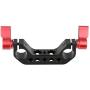 CAMVATE 15mm Rod Clamp with 1/4"-20 Thread for DLSR Camera Rig Cage Baseplate (Red)-2PCS