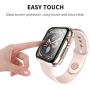 Smiling Clear Case for Apple Watch Series 4 & Series 5 44mm with Buit in Tempered Glass Screen Protector- All Around Hard PC Protective Case High Definition Clear Ultra-Thin Cover for iwatch (Clear, 44mm)