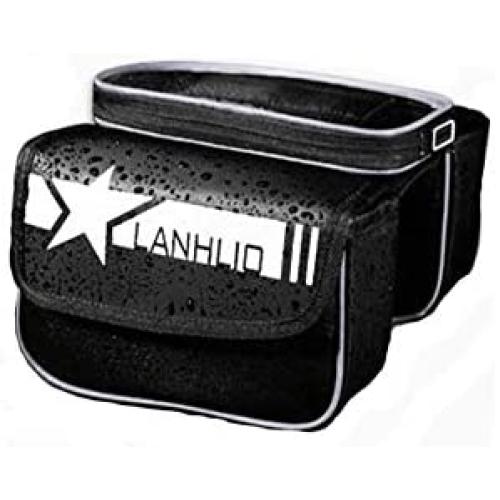 ZFF Bicycle Bag Front Beam Bag, Riding Equipment Saddle Bag Suitable for Mobile Phone 6.2 Inch Mobile Phone Bag Bicycle Accessories
