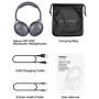 Mpow 45Hrs Active Noise Cancelling Headphones, H17 New Bluetooth Headphones Over Ear, Built-in Mic, Quick Charge, Deep Bass, Wired/Wireless Headset for Travel, Online Class, Home Office, TV