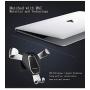 Car Phone Holder Car Air Outlet Mobile Phone Holder is Adjustable by Gravity and Suitable for Most Mobile Phones (Silver)