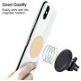 SENHAI 8 pcs Phone Car Mount Metal Plate with Adhesive for Magnetic Cradle-Less Mount, 4 Rectangular and 4 Round - Black, Silver, Gold, Rose Red