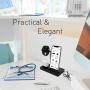 Macally Airpod iPhone and Watch Charging Station - Cable Management for Your Nightstand or Desk - Compatible with All iPhone iWatch & Airpod Series Using OEM Cables - 3 in 1 iPhone Charging Station