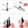 Digiroot Universal Stylus(2 Pcs), Magnetic Disc Stylus Pen 2019 Updated Touch Capacitive Screen Pens for Apple/iPhone/Ipad/Android/Surface with 6 Replacement Tips - (Rose Gold/White)