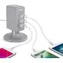 Multiple USB Charger (2 Pack), Overtime 3.1A 3-Port Desktop Charger Charging Station Multi Port Fast Wall Charger Hub Compatible with iPhone, iPad, Samsung, LG, Nexus, HTC and More – Silver