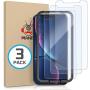 MANTO 3 Pack Screen Protector for iPhone 11 and iPhone XR 6.1 Inch Tempered Glass Protector Film Anti Fingerprint, Case Friendly, Clear