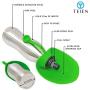 Dog Water Bottle, Stainless Steel Dog Water Dispenser, Portable Dog Water Bottle for Walking, Hiking, Running, Travel Dog Water Bottle, Easy to Use (Green)