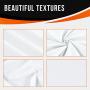 LuxeCollection 100% Pure White Cotton Cloth Fabric by The Yard for Sewing, Embroidery, Quilting, and DIY Arts and Crafts, Premium Quality with Plush Thickness, Includes White Sew Thread and Elastic