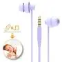 MAXROCK (TM) Total Soft Silicon Headphones with Mic Sleep Travel Choice for Cellphones Tablets and 3.5mm Jack ( Violet) MAXROCK (TM) Total Soft Silicon Headphones with Mic Sleep Travel Choice for Cellphones Tablets and 3.5mm Jack ( Violet)