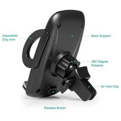 Air Vent Phone Holder, Amoner Car Mount with Quick Release Button Adjustable Clamp for iPhone X/8/8 Plus/7/7 Plus/6s/6s Plus/5s Galaxy S10/S9/S8/S7/S6/S5, LG Motorola and More