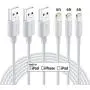 Lightning Cable MFi Certified - Nikolable 3Pack 6FT Lightning to USB-A Cable for iPhone Charger, Durable Fast Charging Cord Compatible with iPhone 11 Pro Max XS XR 8 7 6 Plus 5S iPad iPod, White Lightning Cable MFi Certified - Nikolable 3Pack 6FT Lightning to USB-A Cable for iPhone Charger, Durable Fast Charging Cord Compatible with iPhone 11 Pro Max XS XR 8 7 6 Plus 5S iPad iPod, White