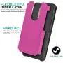 CasemartUSA Phone Case for [LG Journey LTE (L322DL)], [DuoTEK Series][Hot Pink] Shockproof Defender Impact Resistant Cover for LG Journey LTE (Tracfone, Simple Mobile, Straight Talk, Total Wireless)