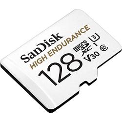 SanDisk 128GB High Endurance Video MicroSDXC Card with Adapter for Dash Cam and Home Monitoring systems - C10, U3, V30, 4K UHD, Micro SD Card - SDSQQNR-128G-GN6IA