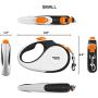 TUG 360° Tangle-Free, Heavy Duty Retractable Dog Leash with Anti-Slip Handle; 16 ft Strong Nylon Tape/Ribbon; One-Handed Brake, Pause, Lock