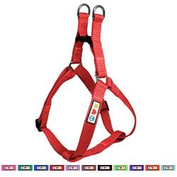 Pawtitas Pet Adjustable Solid Color Step in Puppy/Dog Harness 6 feet Matching Collar and Harness Sold Separately