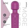Personal Wand Massager bed geek with New Memory Feature Handheld Cordless Waterproof USB Rechargeable Massage 20 Vibration Patterns 8 Speeds Skin Soft Silicone Purple