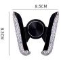 Siyibb Crystal Universal Car Phone Holder Gravity Car Air Vent Mobile Phone Mount - White