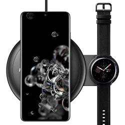 Nalwort 3 in 1 Wireless Charger Compatible for Samsung Galaxy Phones Watches and Buds Fast Wireless Charging Pad for Galaxy Watch Active 2/1, Galaxy Buds, Galaxy S20/S10 Note 10/9 and More(Magnetic)