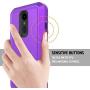 AMENQ Case for LG Aristo 2/LG Aristo 3/LG Tribute Empire/LG Tribute Dynasty/LG Rebel 3 LTE/LG Rebel 4, Heavy Duty Shockproof Silicone Rubber Shell and Anti-Resistant PC Armor Protective Cover(Purple)