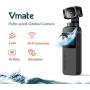 Snoppa Vmate Handheld 3-Axis Gimbal Camera with 4k HD Camera, 90 ° Rotation Lens and 1/2.3-Inch Sensor, 220min Runtime, WiFi Connect，Built-in Mic ＆ Bluetooth Mic ，includ Telescopic Tripod and Base