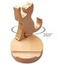 Cute Cat Cell Phone Stand, MHKBD Wooden Phone Stand Cell Phone Holder Desktop Cellphone Stand Universal Desk Stand for All Smart Phone Desk Decoration, Great Gift for Thanksgiving Day and Christmas