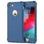 ORETECH iPhone 8 Case, iPhone 7 Case, with[2 x Tempered Glass Screen Protector] 360° Full Body Shockproof Protection Cover Ultra-Thin Hard PC + Soft Rubber Silicone for iPhone 7/8-4.7- Blue