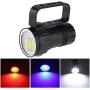 CHICIRIS LED Diving Flashlight IPX8 Waterproof, Outdoor Underwater Photography Fill Light with 7 Lighting Modes, 80M Underwater Flashlight for Diving, Underwater Photography, Outdoor Shooting