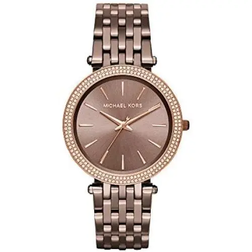 Michael Kors Darci Three-Hand Watch with Glitz Accents, 39mm Michael Kors Darci Three-Hand Watch with Glitz Accents, 39mm