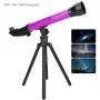 Telescope for Kids Beginners, Travel Scope, Equipped with 20X, 40X, 60X Interchangeable Eyepieces, Portable Travel Telescope with Tripod, Best Gift for Child (Purple) Telescope for Kids Beginners, Travel Scope, Equipped with 20X, 40X, 60X Interchangeable Eyepieces, Portable Travel Telescope with Tripod, Best Gift for Child (Purple)