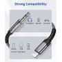 JSAUX Lightning to 3.5mm Audio Cable 6FT, [Apple Mfi Certified] iPhone Audio Headphone Jack Cable Lightning to Aux Cord Compatible with iPhone SE/11/11 Pro/11 Pro Max/X XR XS XS Max 8 8P 7 7P-Grey