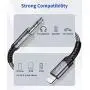 JSAUX Lightning to 3.5mm Audio Cable 6FT, [Apple Mfi Certified] iPhone Audio Headphone Jack Cable Lightning to Aux Cord Compatible with iPhone SE/11/11 Pro/11 Pro Max/X XR XS XS Max 8 8P 7 7P-Grey